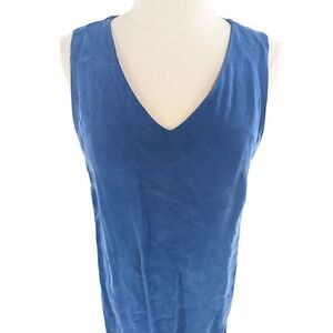 Rabbit Designs Women's Lace Bottom Maxi Suede Dress Blue Size 12M
